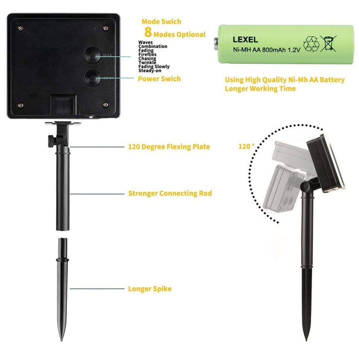 BowLift | Solar string lights for outdoor use | Waterproof solar garden lights