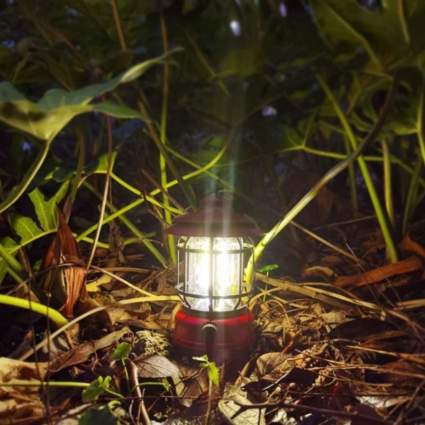 BowLift | Rechargeable LED Camping Lantern | Vintage-Style, Dimmable Light for Outdoor Adventures & Home Emergencies