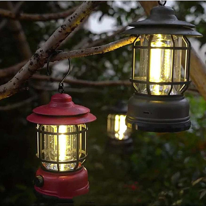 BowLift | Rechargeable LED Camping Lantern | Vintage-Style, Dimmable Light for Outdoor Adventures & Home Emergencies