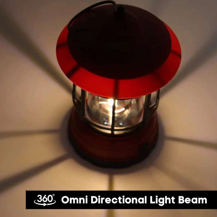 BowLift | Rechargeable LED Camping Lantern | Vintage-Style, Dimmable Light for Outdoor Adventures & Home Emergencies
