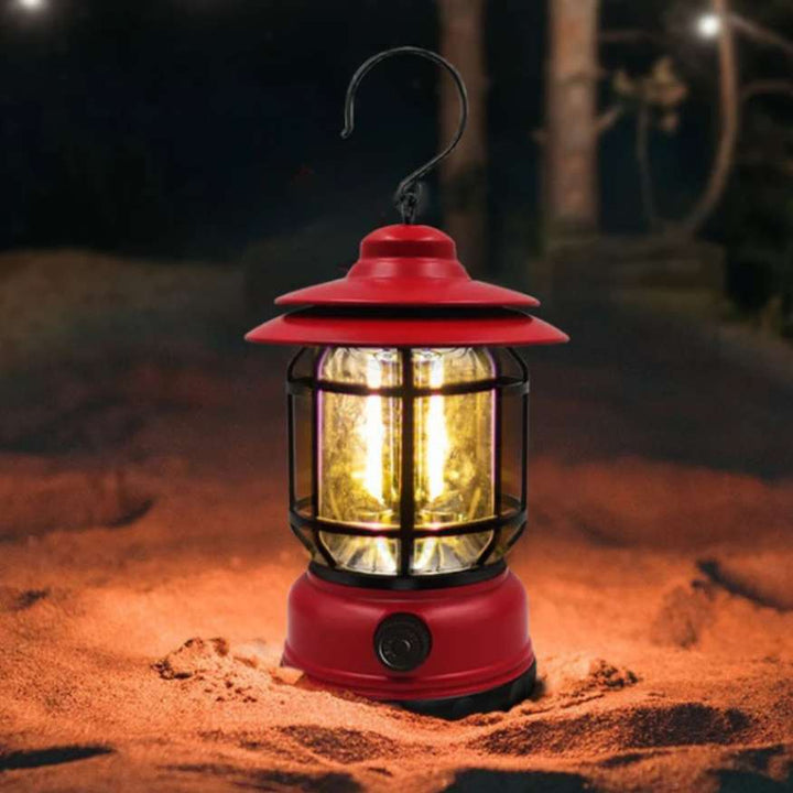 BowLift | Rechargeable LED Camping Lantern | Vintage-Style, Dimmable Light for Outdoor Adventures & Home Emergencies