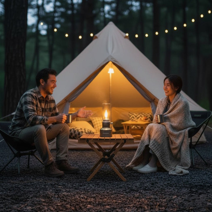 BowLift | LUMETRA – Adjustable Butane Camping Lamp for Flexible Light Settings