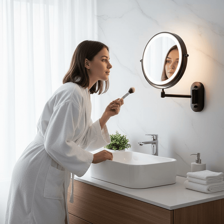 BowLift | LUMIVIEW – Rechargeable LED Magnifying Mirror with Touch Control