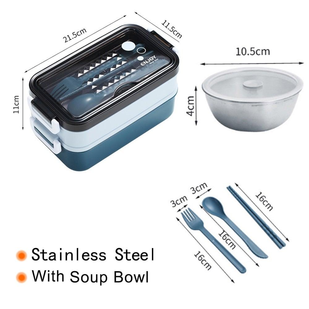 BowLift | Stainless Steel Double Layer Insulated Cutlery Lunch Box