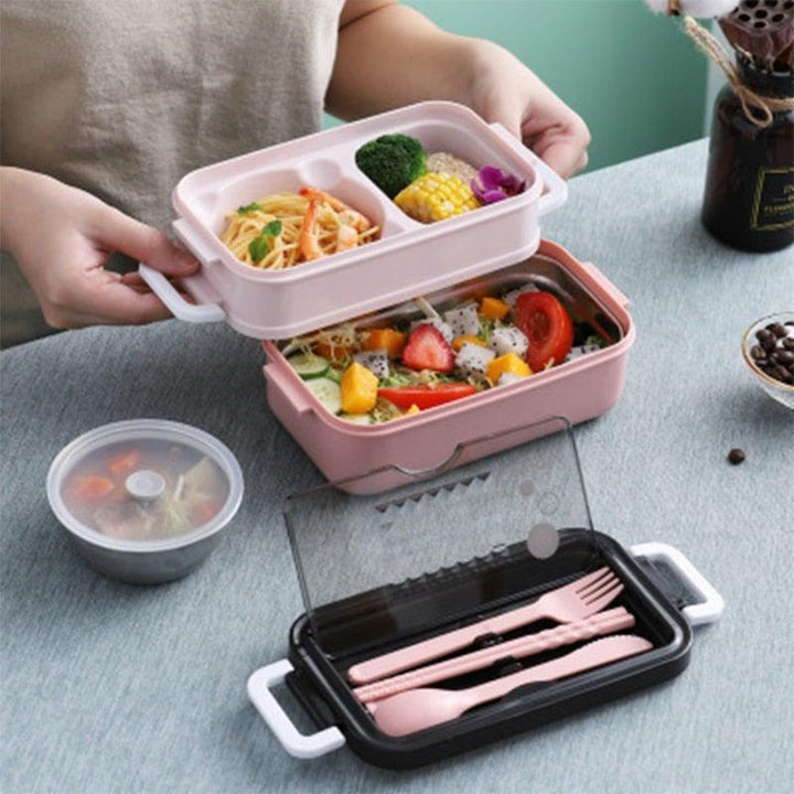 BowLift | Stainless Steel Double Layer Insulated Cutlery Lunch Box