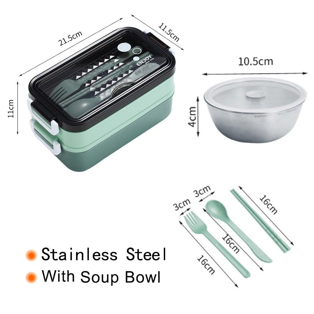 BowLift | Stainless Steel Double Layer Insulated Cutlery Lunch Box
