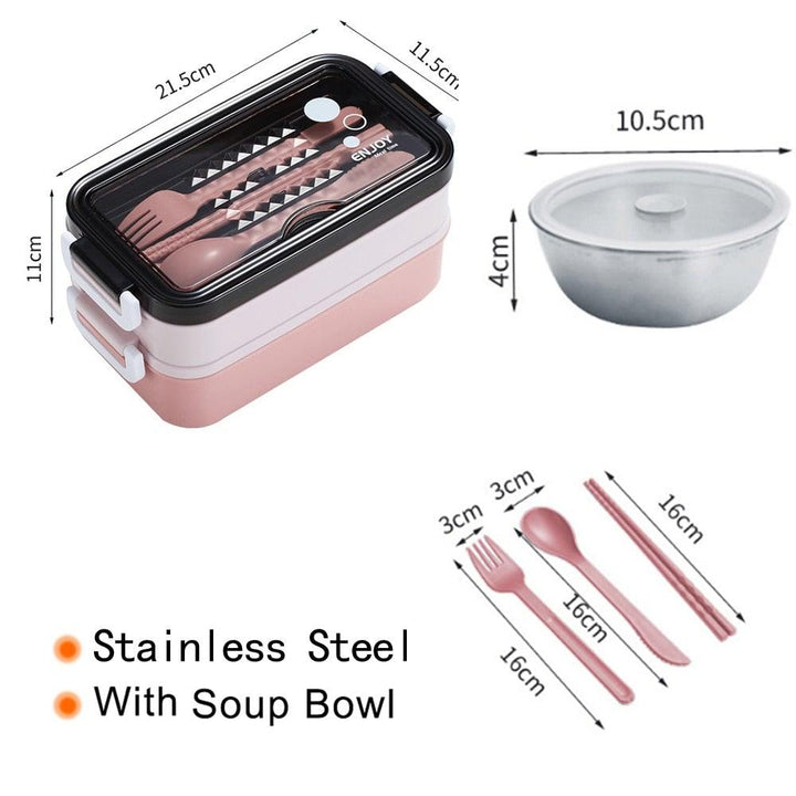 BowLift | Stainless Steel Double Layer Insulated Cutlery Lunch Box