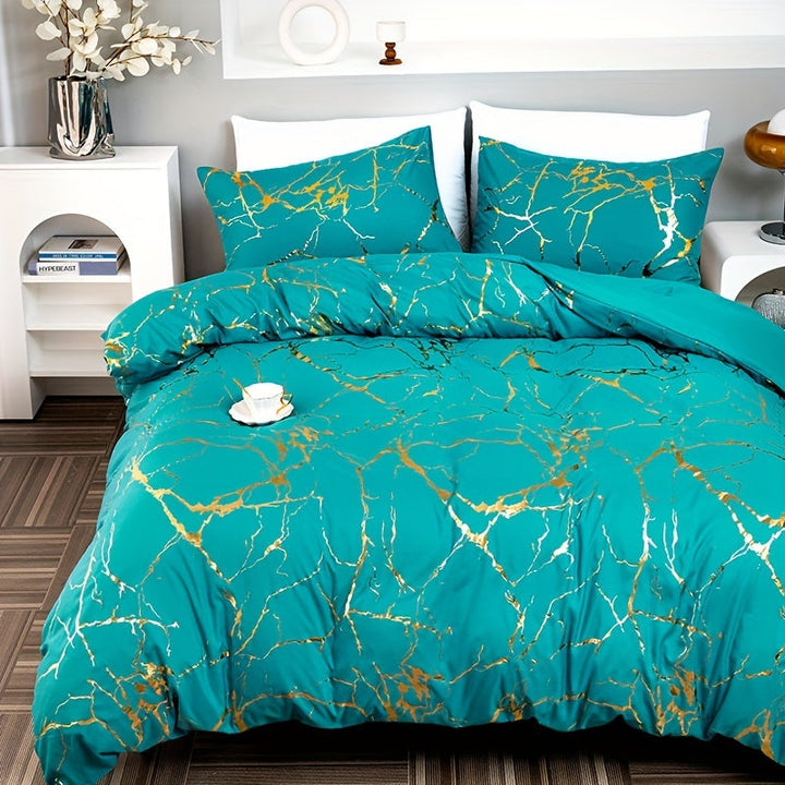 BowLift | Marble Print Luxury Duvet Cover Set