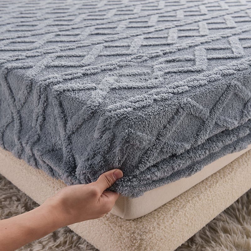 BowLift | Velvet Fitted Bed Sheet Set with Elastic
