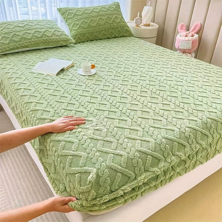 BowLift | Velvet Fitted Bed Sheet Set with Elastic