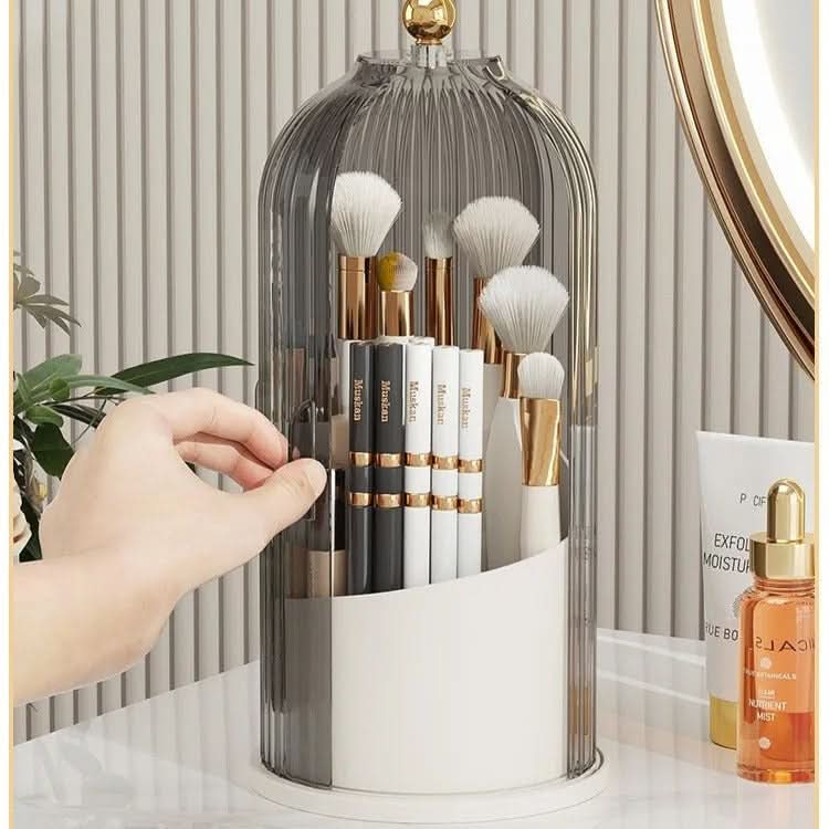 BowLift | 360° Rotating Makeup Brush Organizer with Lid