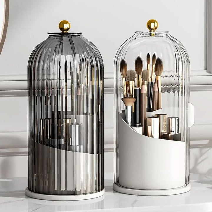 BowLift | 360° Rotating Makeup Brush Organizer with Lid