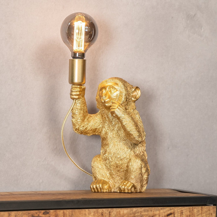 BowLift | Luxury Gold Monkey Table Lamp - GoldenChimp