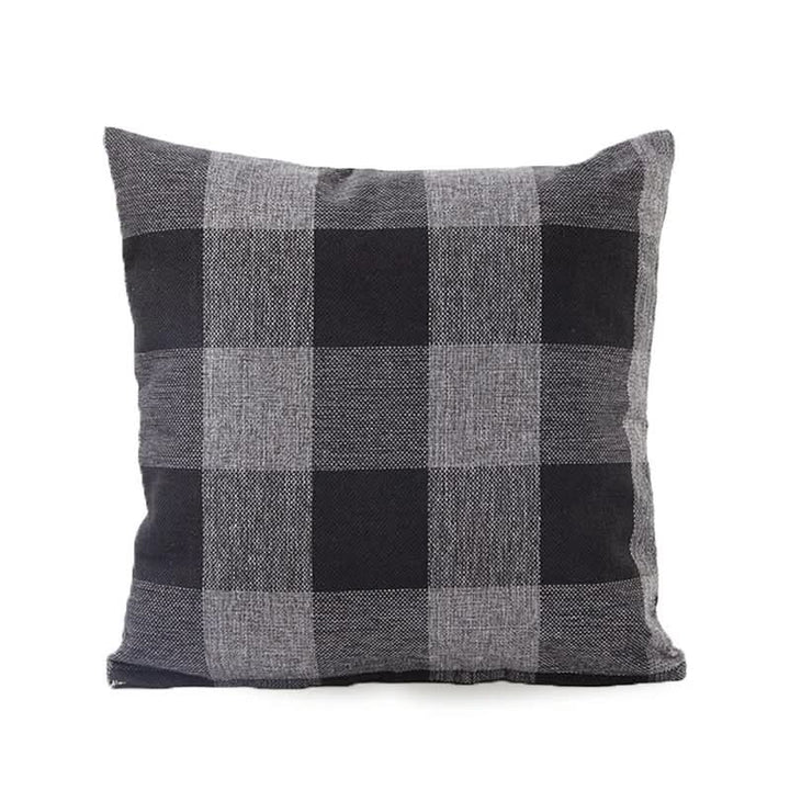 BowLift | Checked Plaid Pillowcase 45x45 cm Cotton Blend Cushion Cover