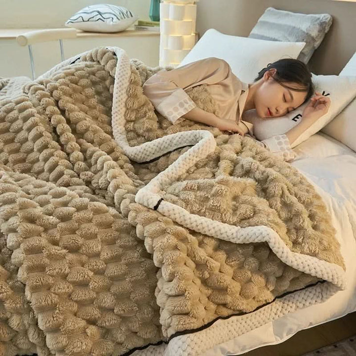 BowLift | Double-Sided Coral Velvet Blanket Soft Warm Throw for Winter