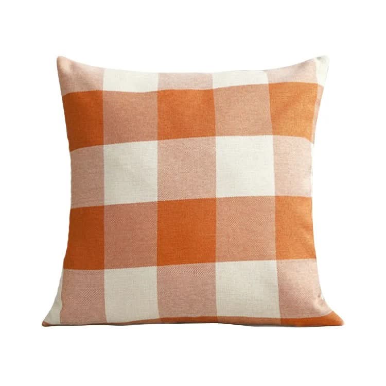 BowLift | Checked Plaid Pillowcase 45x45 cm Cotton Blend Cushion Cover