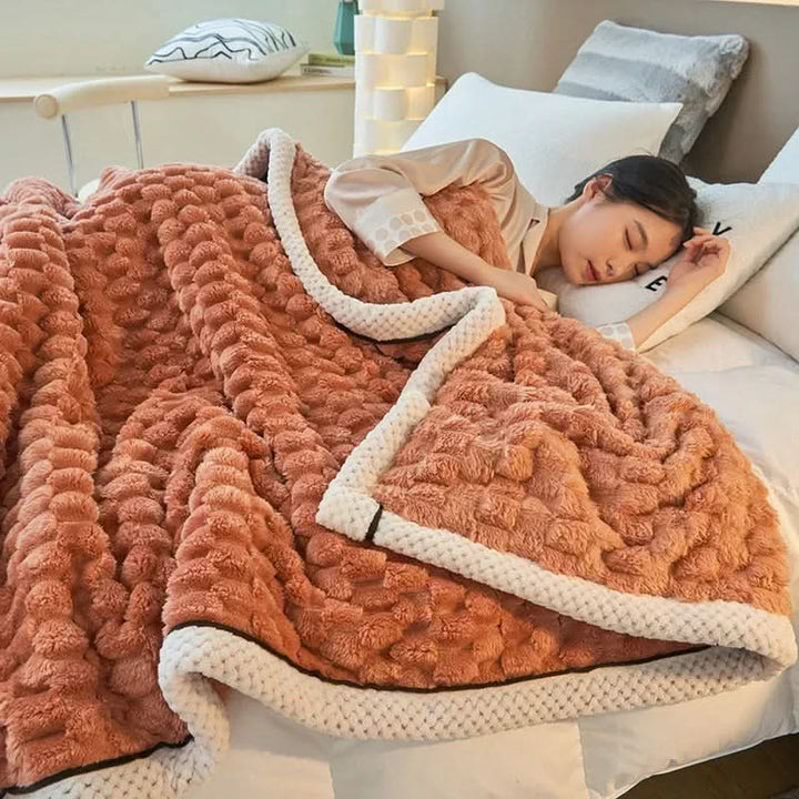 BowLift | Double-Sided Coral Velvet Blanket Soft Warm Throw for Winter