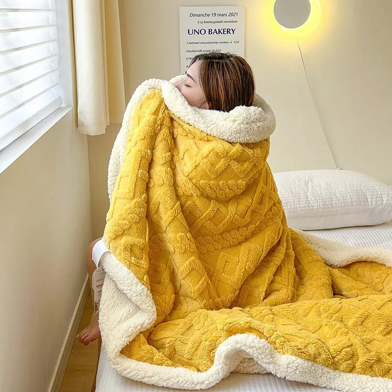 BowLift | Thick Winter Lambswool Blanket - WarmWool