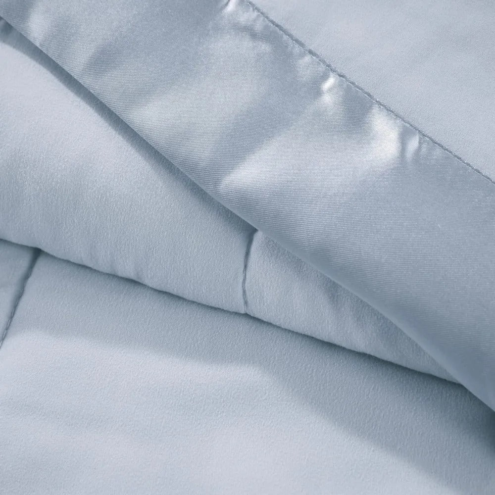 BowLift | BlueVelvet - Satin Accent Bedspread