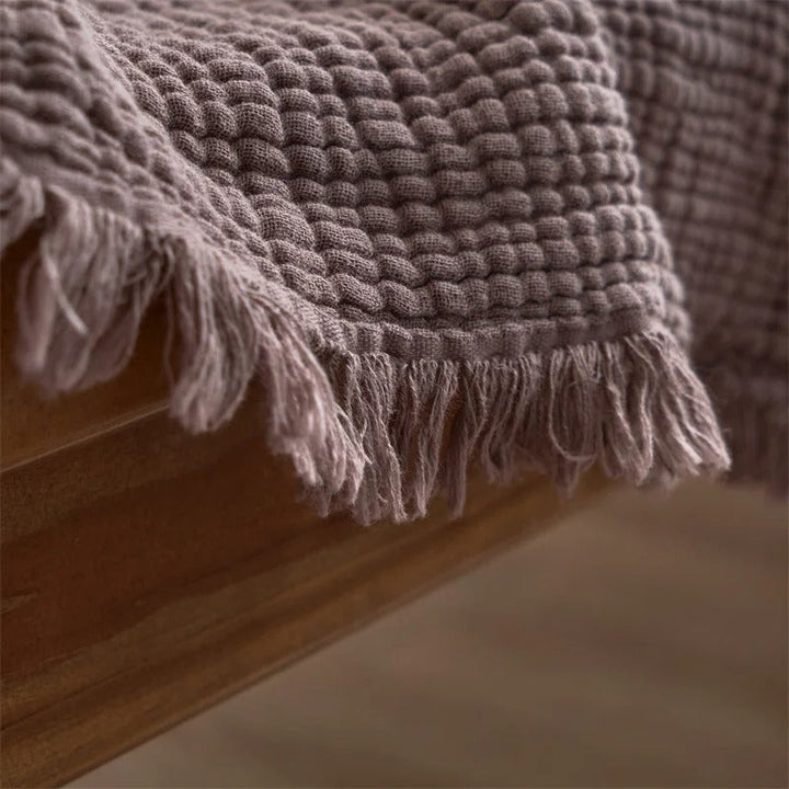 BowLift | Allison Tassel Cotton Blanket 100% Woven Throw Blanket