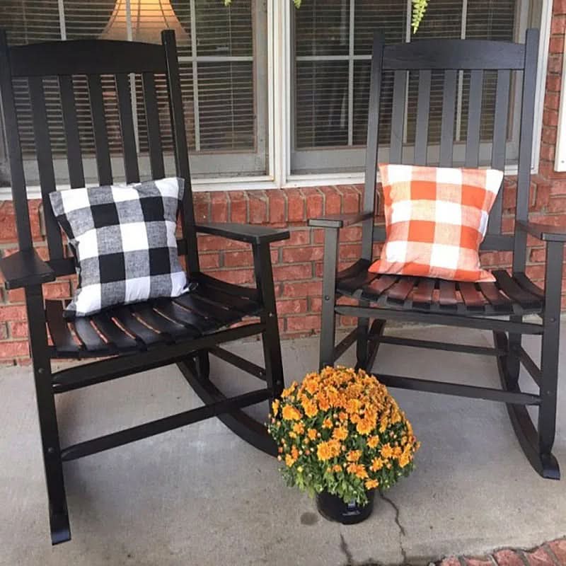BowLift | Checked Plaid Pillowcase 45x45 cm Cotton Blend Cushion Cover