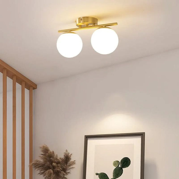 BowLift | NordLux LED Glass Ceiling Light – White Globe