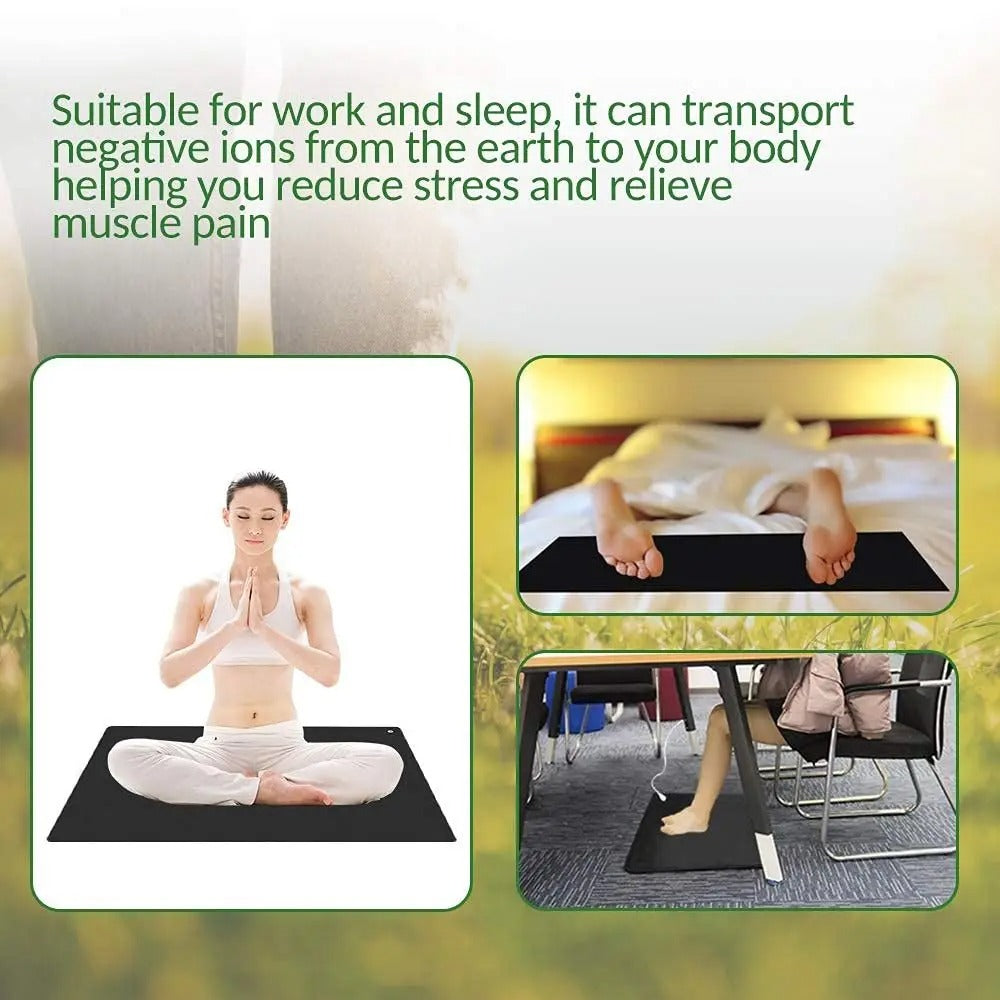 BowLift | Grounding Pad Earthing Mat - UK Plug for Sleep Aid with Silver Thread Technology