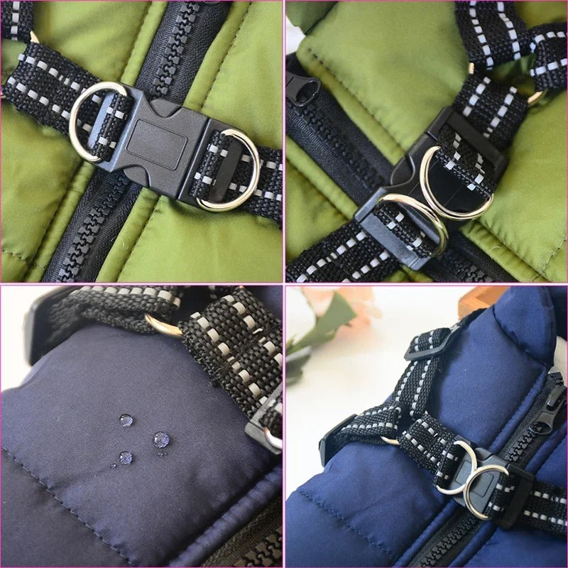 BowLift | All-Weather Insulated Dog Jacket with Built-in Harness