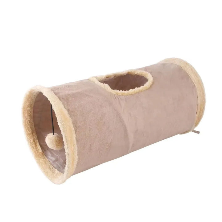 Collapsible Winter Suede Cat Tunnel Bowlift