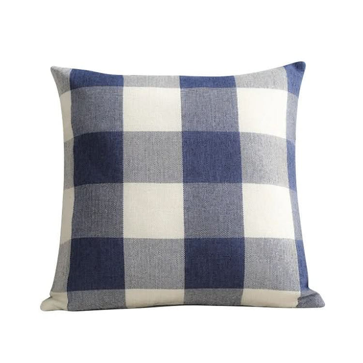 BowLift | Checked Plaid Pillowcase 45x45 cm Cotton Blend Cushion Cover