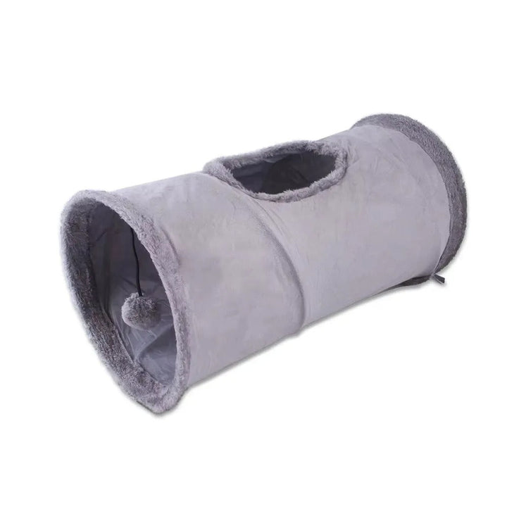Collapsible Winter Suede Cat Tunnel Bowlift