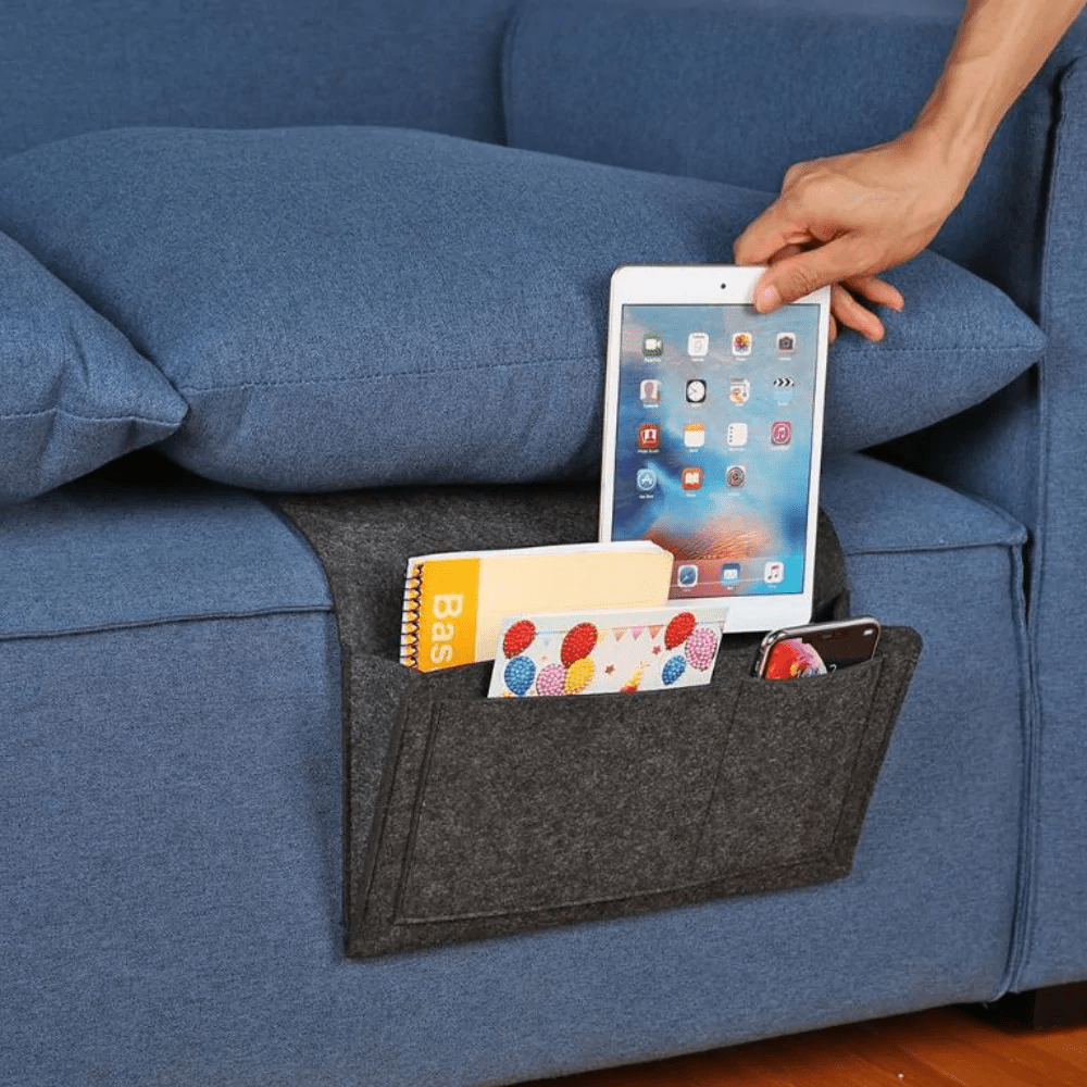BowLift | Elegant Bedside Caddy – Durable Felt Nightstand Organiser | Stylish & Practical Storage Solution