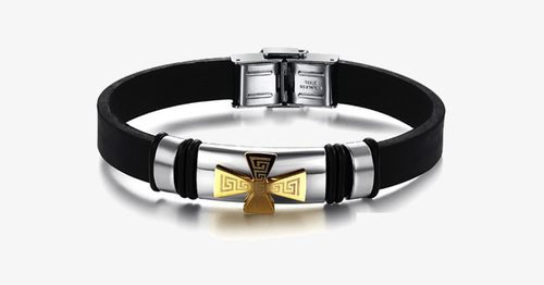 BowLift | Golden Cross Stainless Steel Men's Bracelet
