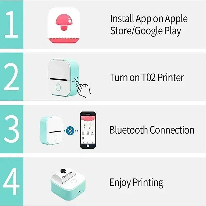 BowLift | Portable Mini Printer with Bluetooth and Inkless Thermal Printing