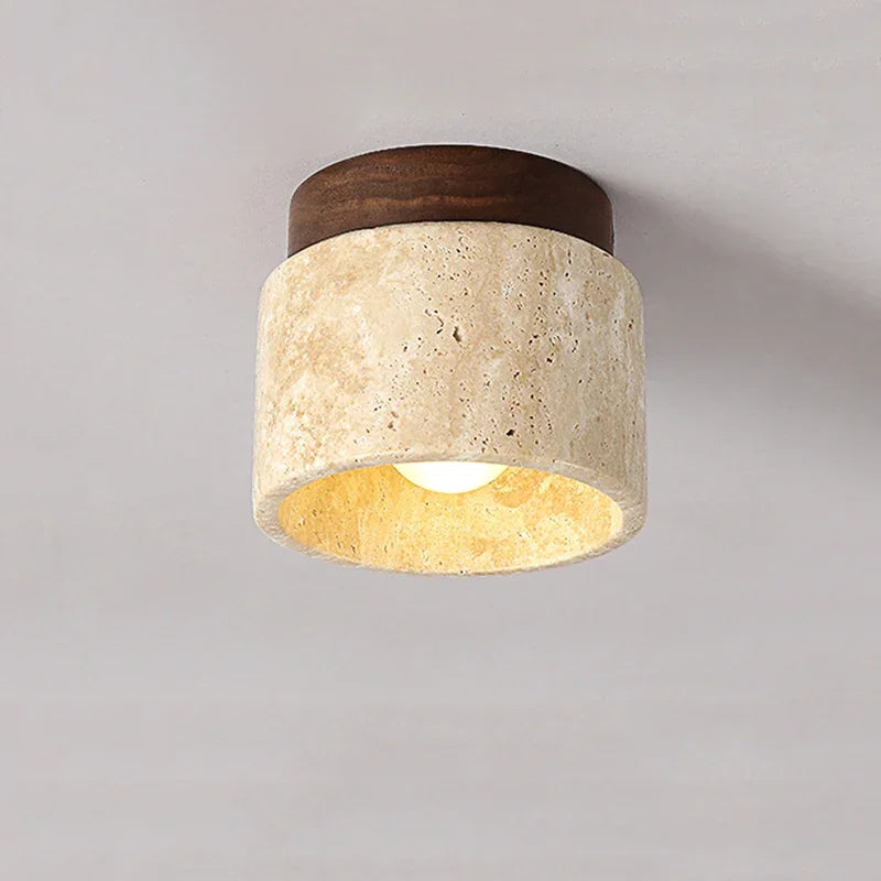 BowLift | Ceiling Light Marble Wood Modern Minimalist Lamp