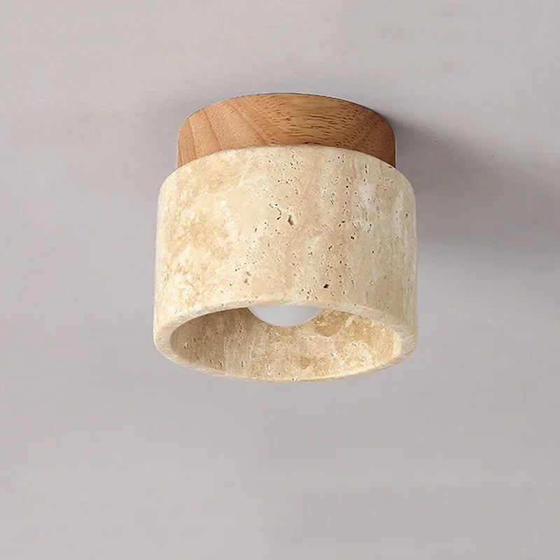BowLift | Ceiling Light Marble Wood Modern Minimalist Lamp