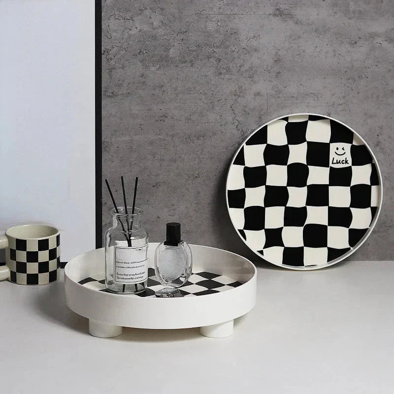BowLift | Monochrome Chessboard Storage Tray