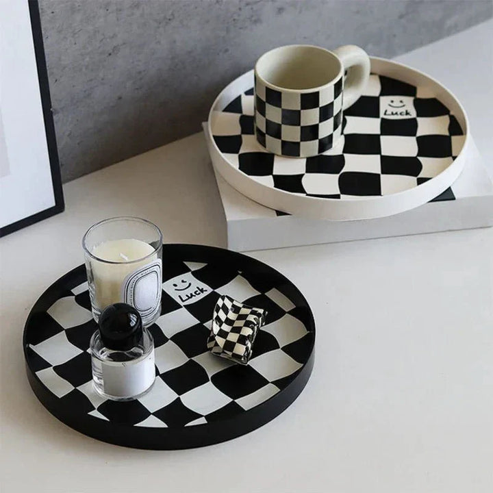 BowLift | Monochrome Chessboard Storage Tray