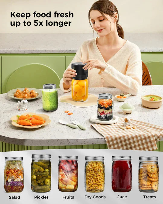 BowLift | Electric Mason Jar Vacuum Sealer Kit