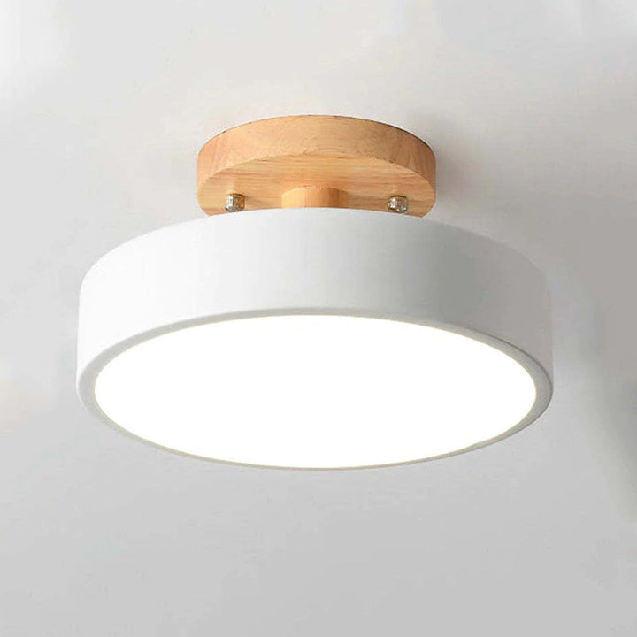 BowLift | Ceiling Light Wood Frame Flush Mount Lamp