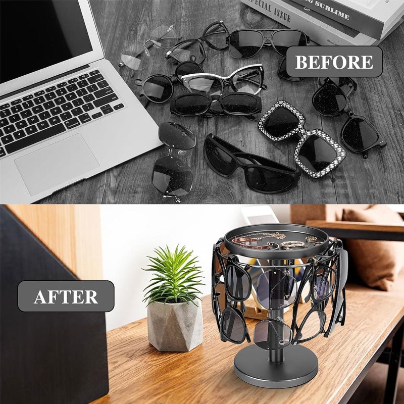 BowLift | OPTITURN – 360° Rotating Glasses Stand with Compact Design & Versatile Functionality