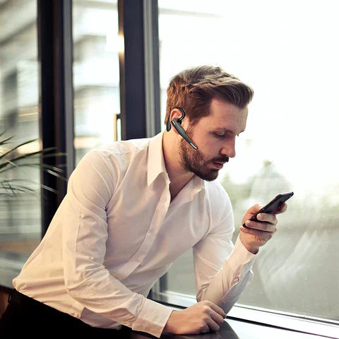 BowLift | Bluetooth 5.1 Noise Cancelling Headset | Dual Mic, Ergonomic Design & Hands-Free Calling for Professionals