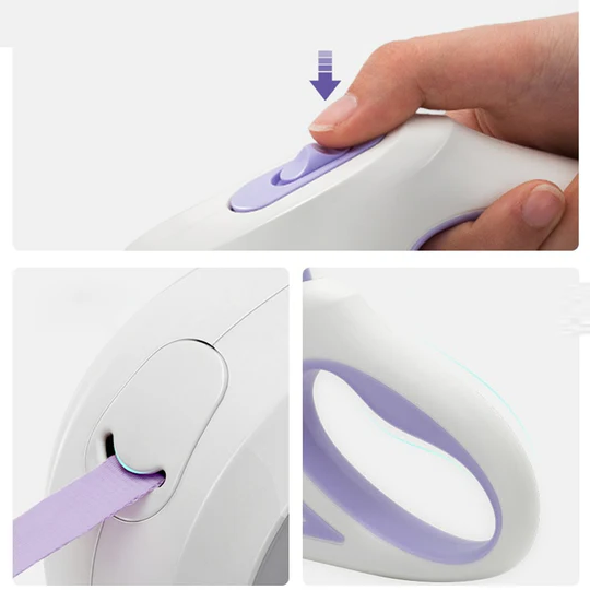 BowLift | LED Light Retractable Dog Leash with Light
