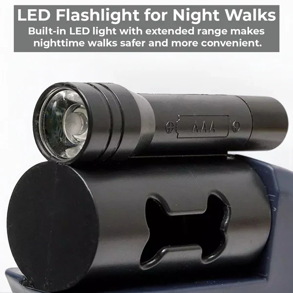 BowLift | Dual Retractable Dog Leash with Flashlight & Waste Bag Holder