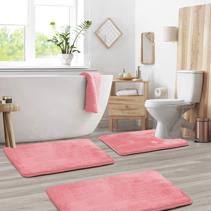 BowLift | Memory Foam Bath Mat Set | Ultra-Soft, Super Absorbent & Non-Slip for Bathroom Comfort