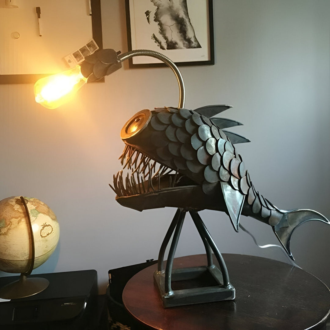 BowLift | Steampunk Angler Fish Lamp – Cool & Unusual Floor Lamp for Your Home
