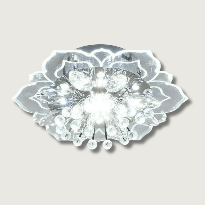 BowLift | FloralGlow LED Crystal Ceiling Lamp – Elegant Flower Design