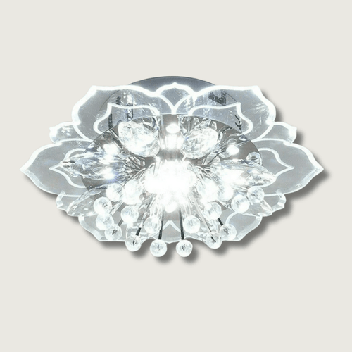 BowLift | FloralGlow LED Crystal Ceiling Lamp – Elegant Flower Design