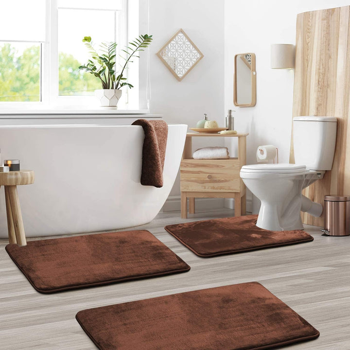 BowLift | Bath Mat Set Non Slip Memory Foam