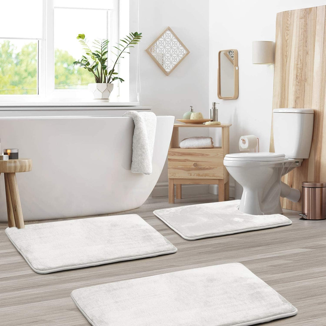 BowLift | Bath Mat Set Non Slip Memory Foam